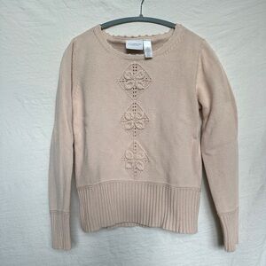 Liz Claiborne light pink/cream sweater